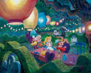 ディズニー Painting - 子供のための夜のパーティー漫画